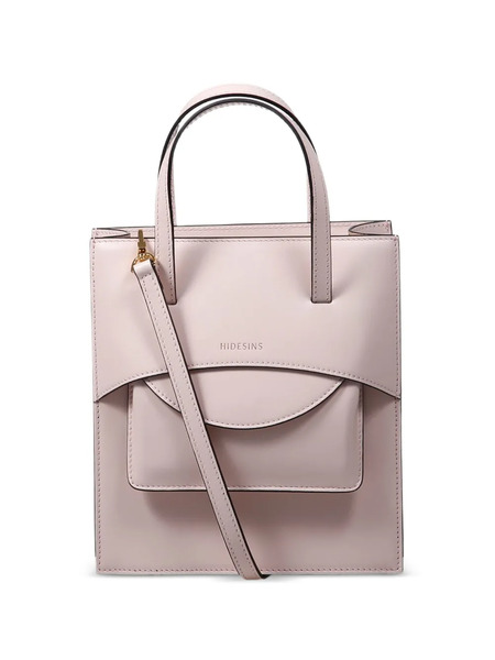  Hidesins Flap Leather Tote Bag - Pink 