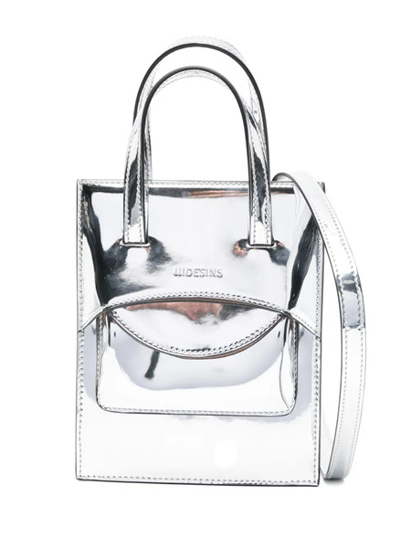  Hidesins Mini Flap Mirror Tote Bag - Silver 