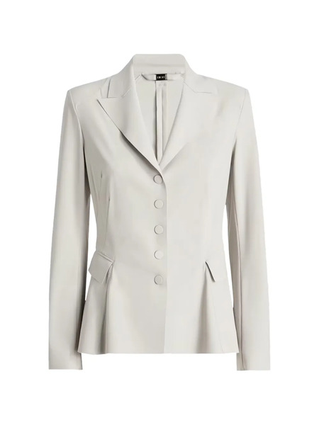  High Blogger Button Fitted Blazer - Grey 