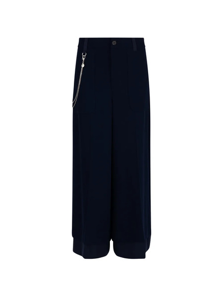  High Chain Wide-leg Trousers - Blue 