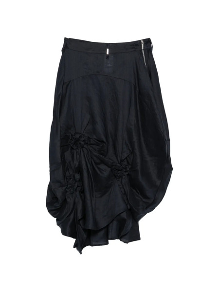  High Zip-up Midi Skirt - Blue 