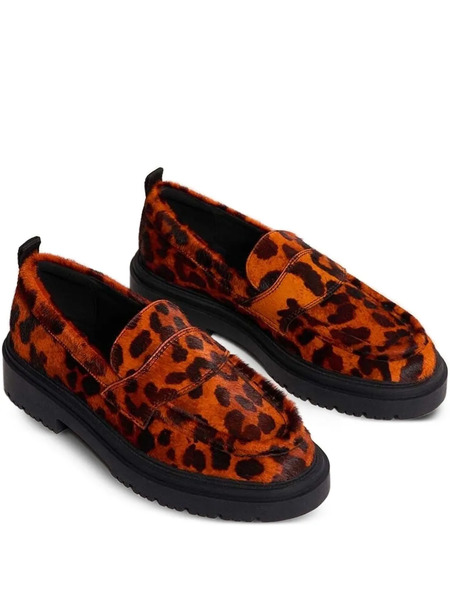  Hoff Leopard-print Platform Loafers - Brown 