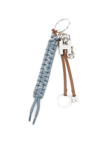  Hogan Braided Leather Keyring - Blue 
