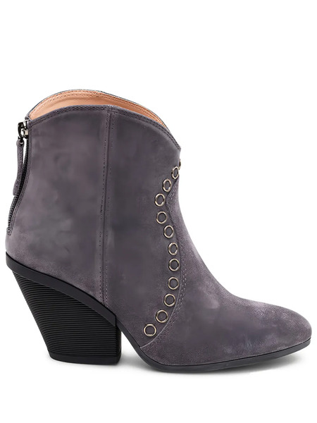  Hogan Eyelet-embellished Suede Boots - Grey 