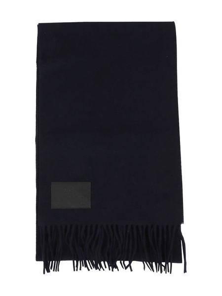  Hogan Fringed Logo-patch Scarf - Black 