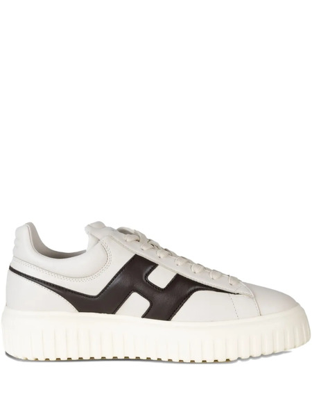  Hogan H-stripe Leather Sneakers - Neutrals 