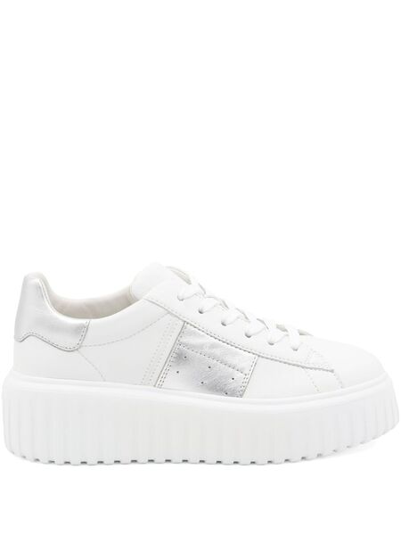  Hogan H-stripes Platform Sneakers - White 