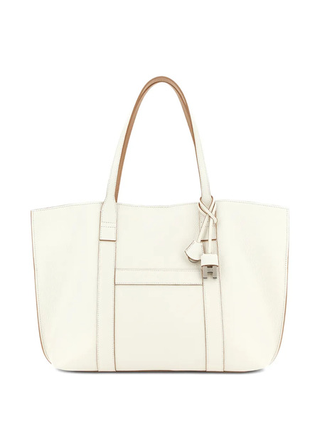  Hogan Initial Charm Strap Tote Bag - Neutrals 