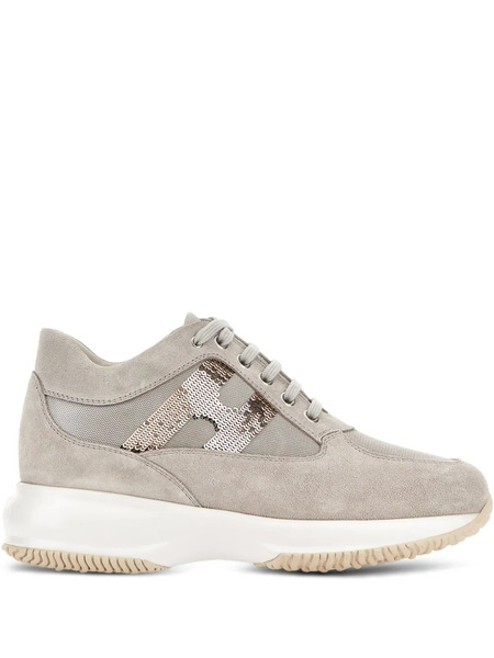  Hogan Interactive Sequinned Sneakers - Grey 