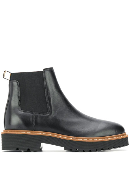  Hogan Leather Chelsea Boots - Black 