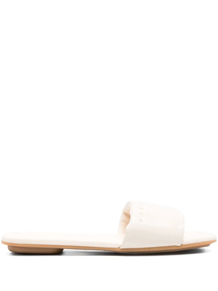  Hogan Leather Slides - Neutrals 