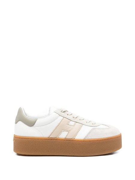  Hogan Logo Platform Sneakers - White 