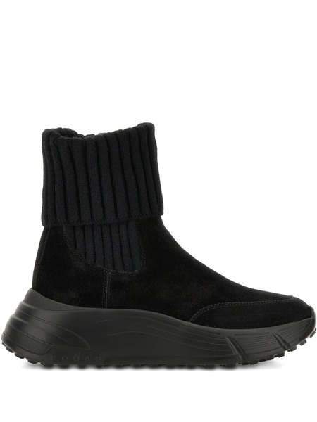  Hogan 65mm H669 Ribbed Chelsea Boots - Black 
