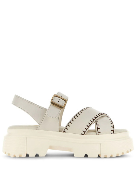 Hogan 55mm Leather Sandals - Neutrals 