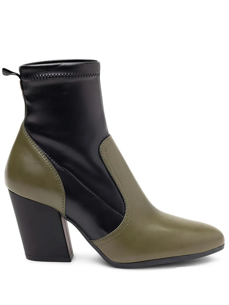  Hogan 80mm Two-tone Block-heel Boots - Green 