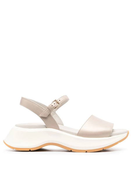  Hogan Open-toe Leather Sandals - Neutrals 