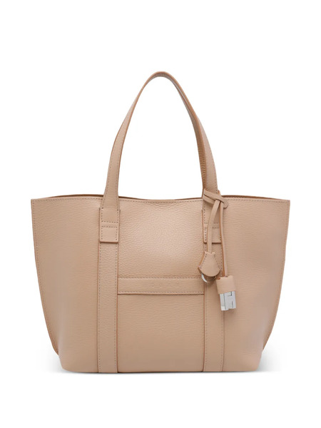  Hogan Small Script Leather Shoulder Bag - Neutrals 