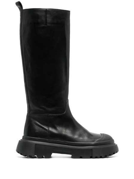  Hogan Stivale Leather Boots - Black 