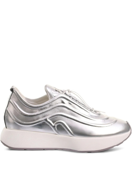  Hogl Fin Metallic Wave Sneakers - Silver 