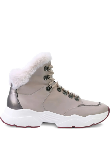 Hogl Luis Faux Fur-trimmed Lace-up Boots - Neutrals 
