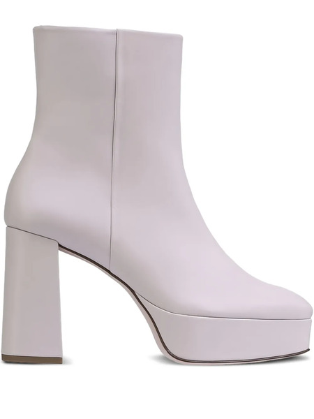  Hogl Nora Platform Block-heel Ankle Boots - White 