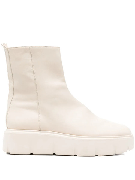  Hogl Zip Platform Boots - Neutrals 