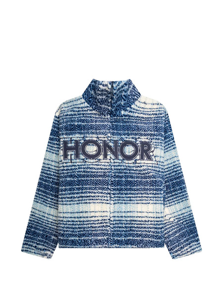  Honor The Gift Plaid Zipped Jacket - Blue 