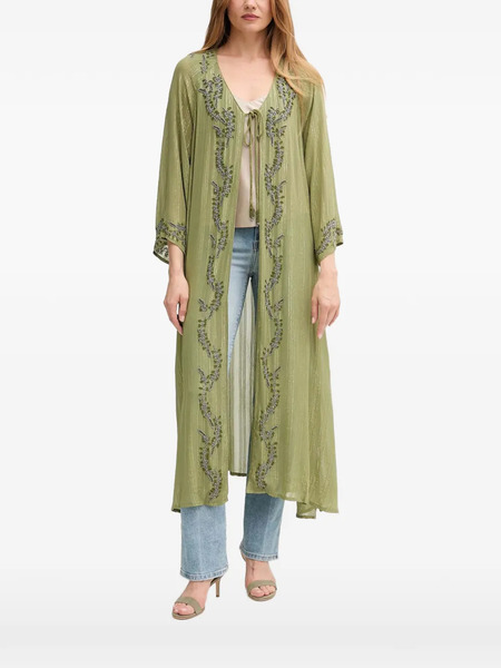  Hoss Intropia Beaded Long-sleeve Top - Green 