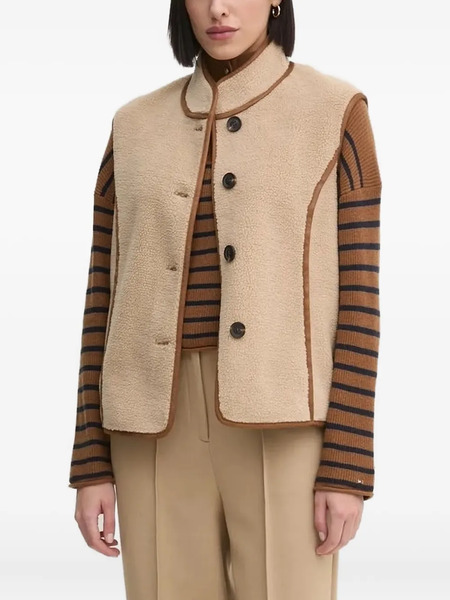  Hoss Intropia Button-fastening Teddy Vest - Neutrals 