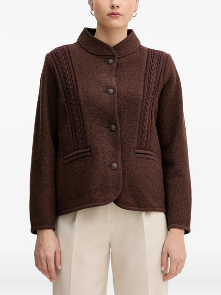  Hoss Intropia Cable-knit Jacket - Brown 