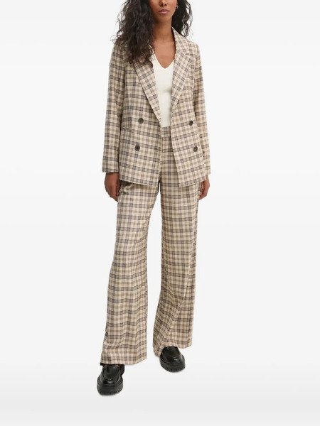  Hoss Intropia Checked Double-breasted Blazer - Neutrals 