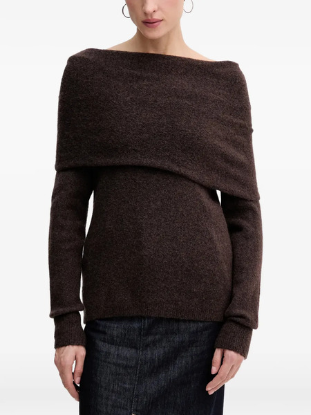  Hoss Intropia Draped Sweater - Brown 