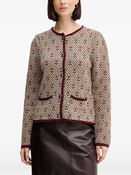  Hoss Intropia Floral Button Cardigan - Neutrals 