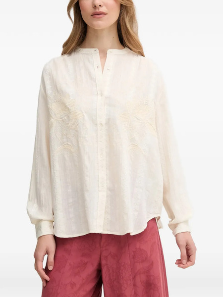  Hoss Intropia Floral-embroidered Blouse - Neutrals 