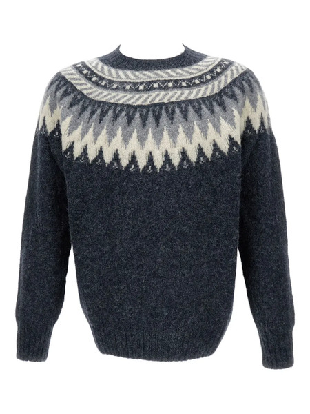  Howlin' Fair-isle Pattern Crew-neck Sweater - Grey 