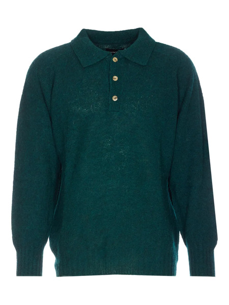  Howlin' Ghost Button-collar Polo Shirt - Green 