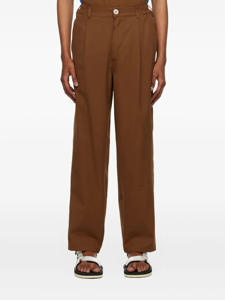  Howlin' Textured Stretch-cotton Trousers - Brown 
