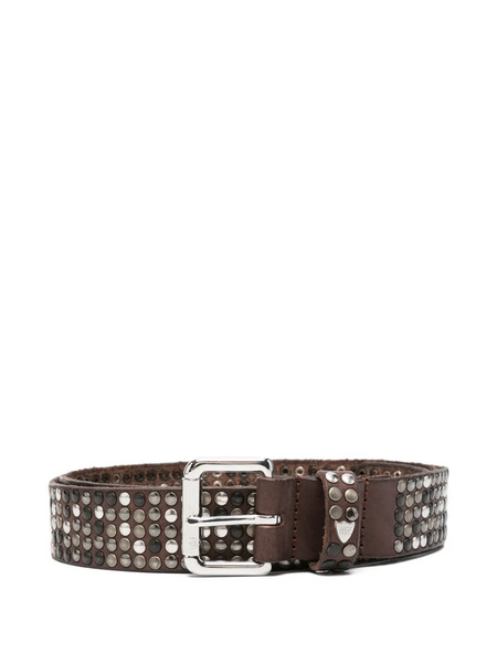  Htc Los Angeles Studded Belt - Brown 