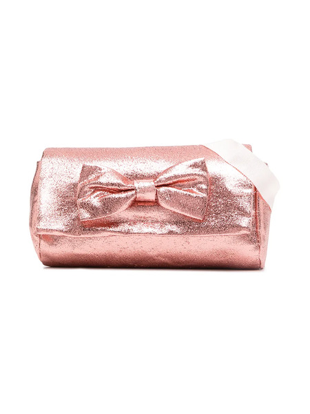  Hucklebones London Bow Metallic-effect Bag - Pink 