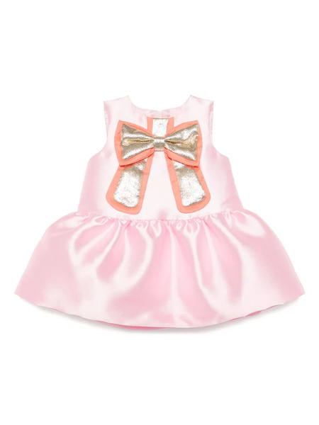  Hucklebones London Guilded Bow Shift Dress & Bloomers - Pink 