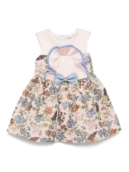  Hucklebones London Ruffle Bib Bodice Dress - Pink 