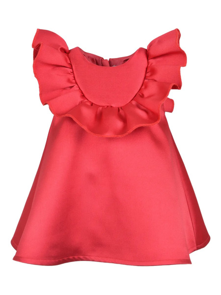  Hucklebones London Ruffled Trapeze Dress - Red 