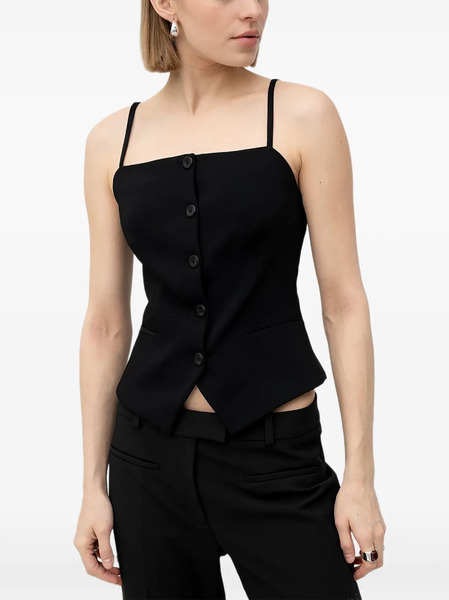  Hugo Buttoned Camisole Top - Black 