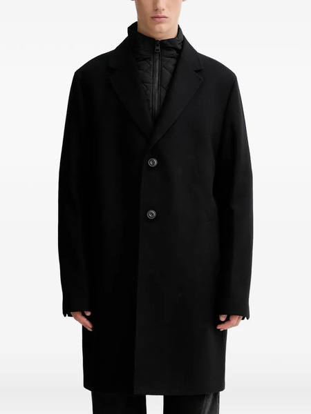  Hugo Buttoned Long Sleeve Coat - Black 