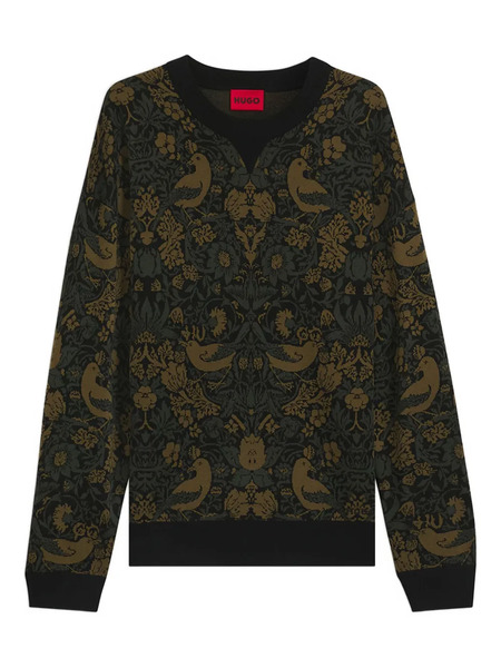  Hugo Crew-neck Patterned Sneakers - Black 
