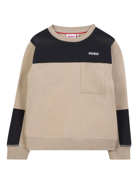 Hugo Kids Colour-blocked Sweatshirt - Neutrals 