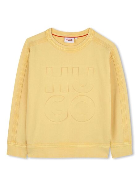  Hugo Kids Logo-embossed Sweatshirt - Yellow 