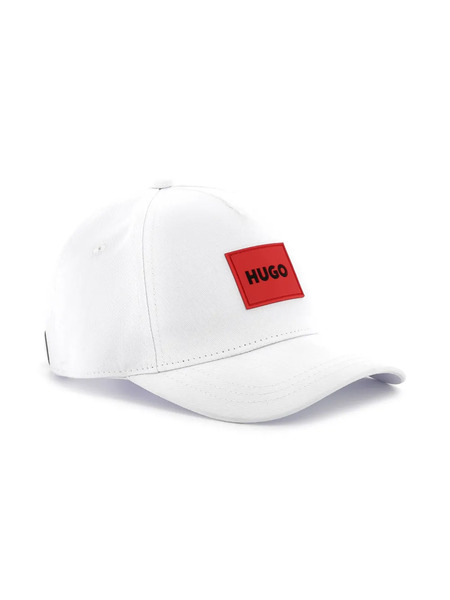  Hugo Kids Logo Patch Cap - White 