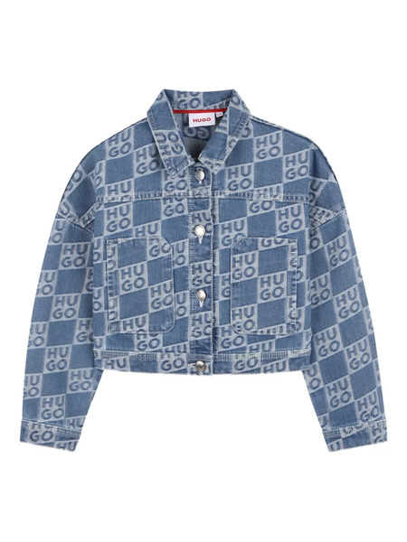  Hugo Kids Logo-patterned Jacket - Blue 