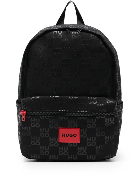  Hugo Kids Logo-print Backpack - Black 